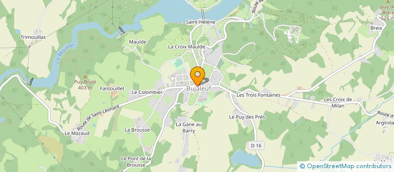 localisation de l'entreprise MONSIEUR FRANCOIS TOURAND à BUJALEUF