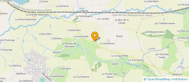 localisation de l'entreprise MONSIEUR FRANCOIS TRAVERS  ERBREE