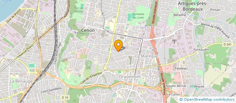 localisation de l'entreprise MONSIEUR FRANCOIS VAILLANT  CENON