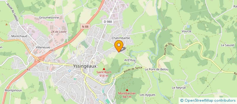 localisation de l'entreprise MONSIEUR FRANCOIS VALENTIN à YSSINGEAUX