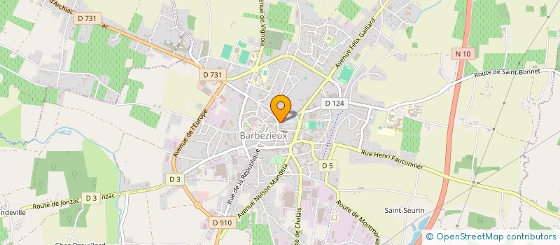 localisation de l'entreprise MONSIEUR FRANCOIS VEILLON  BARBEZIEUX-SAINT-HILAIRE