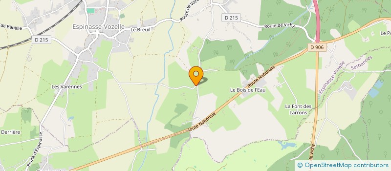 localisation de l'entreprise MONSIEUR FRANCOIS VILLENEUVE  ESPINASSE-VOZELLE