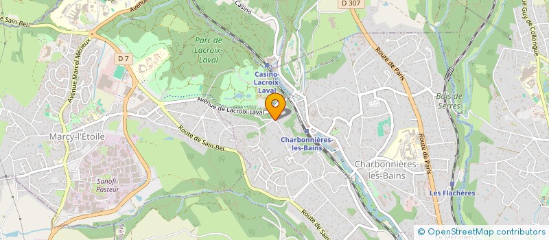 localisation de l'entreprise MONSIEUR FRANCOIS-XAVIER CHARLET  CHARBONNIERES-LES-BAINS