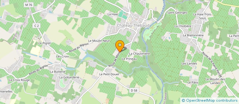 localisation de l'entreprise MONSIEUR FRANCOIS-XAVIER DECARIS à CHATEAU-THEBAUD