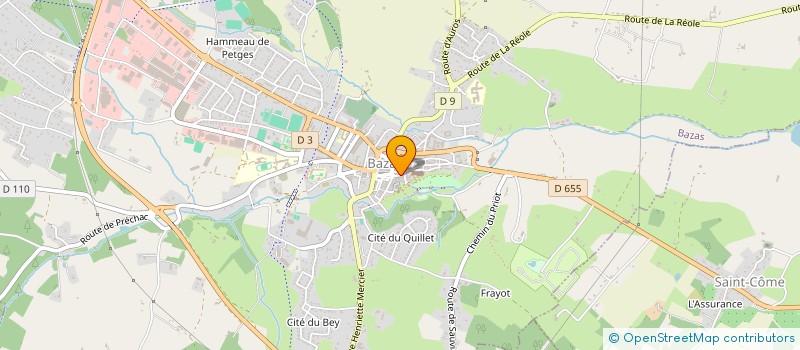 localisation de l'entreprise MONSIEUR FRANCOIS XAVIER REGLAT  BAZAS