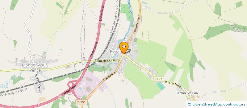 localisation de l'entreprise MONSIEUR FRANCOIS-XAVIER ROSE  POIX-TERRON