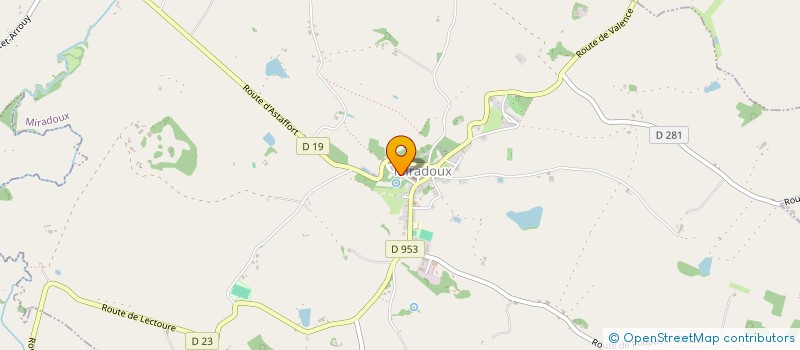 localisation de l'entreprise MONSIEUR FRANCOIS-XAVIER ROUX  MIRADOUX