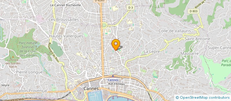 localisation de l'entreprise MONSIEUR FRANK DAVANTURE  CANNES