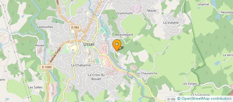 localisation de l'entreprise MONSIEUR FRANK DURAZ à USSEL