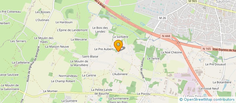 localisation de l'entreprise MONSIEUR FRANK GUYON à COUERON
