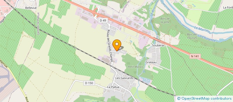 localisation de l'entreprise MONSIEUR FRANTZ NAUDIN à GENSAC-LA-PALLUE