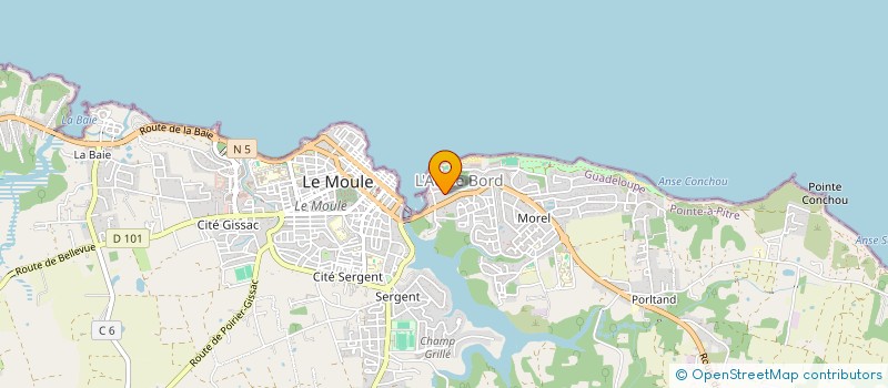 localisation de l'entreprise MONSIEUR FRANTZ RABOTEUR à LE MOULE