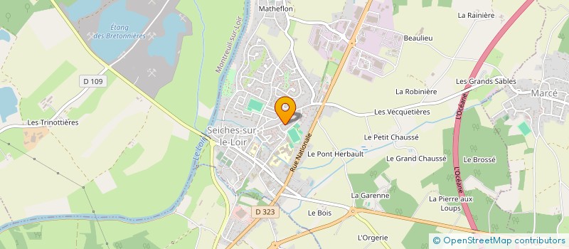 localisation de l'entreprise MONSIEUR FREDDY BEAUMONT  SEICHES-SUR-LE-LOIR