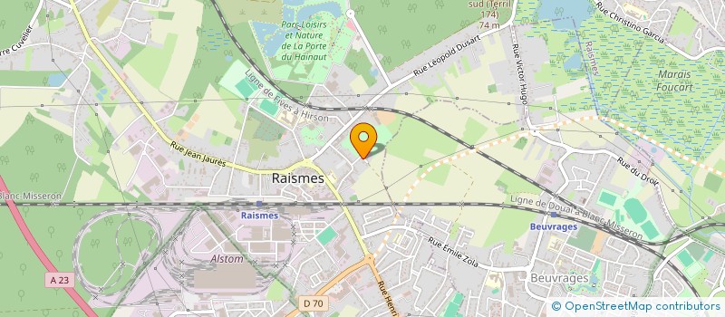 localisation de l'entreprise MONSIEUR FREDDY CAUDMONT  RAISMES