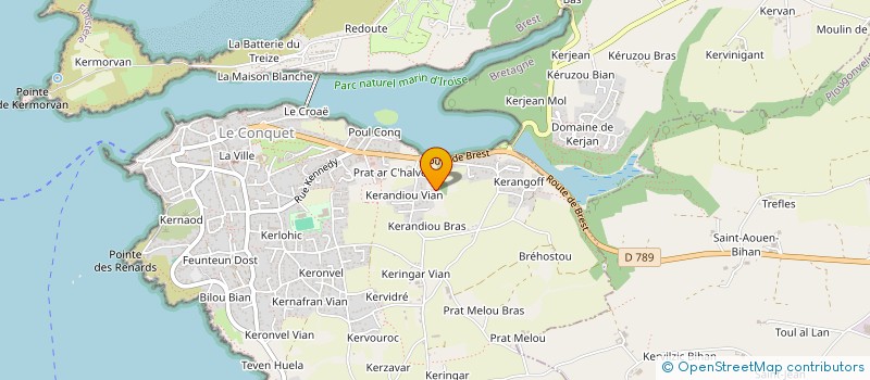 localisation de l'entreprise MONSIEUR FREDDY DOBIGNY  LE CONQUET