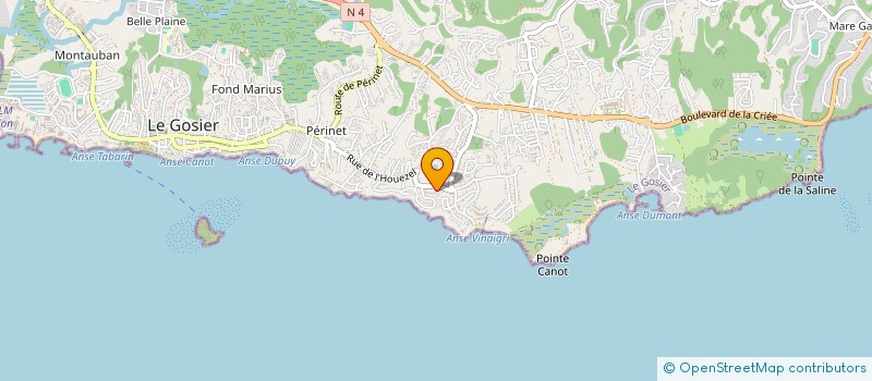 localisation de l'entreprise MONSIEUR FREDDY FONSAT  LE GOSIER