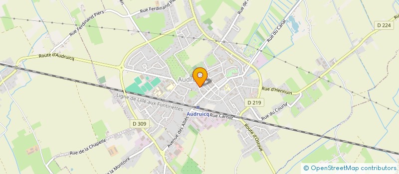 localisation de l'entreprise MONSIEUR FREDDY GALLAND  AUDRUICQ