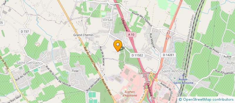 localisation de l'entreprise MONSIEUR FREDDY GALLOPIN à VIRSAC