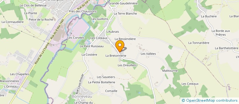 localisation de l'entreprise MONSIEUR FREDDY GROSSET  BONNEVEAU