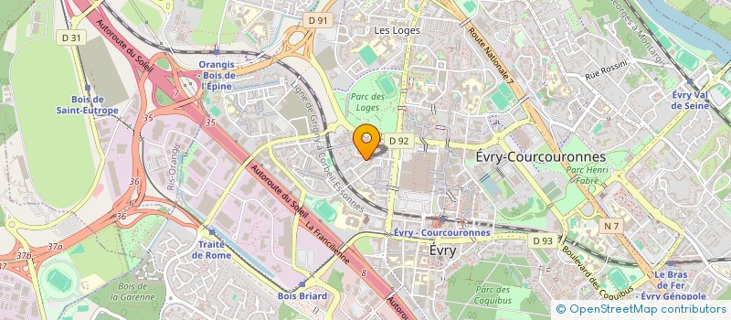 localisation de l'entreprise MONSIEUR FREDDY HAMOUD  EVRY-COURCOURONNES