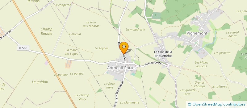 localisation de l'entreprise MONSIEUR FREDDY JEKO  ANTHEUIL-PORTES