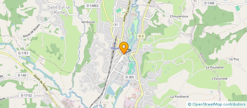 localisation de l'entreprise MONSIEUR FREDDY LAVILLE  OBJAT