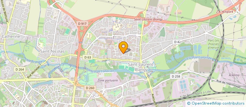 localisation de l'entreprise MONSIEUR FREDDY LEBAS  SAINT-LAURENT-BLANGY