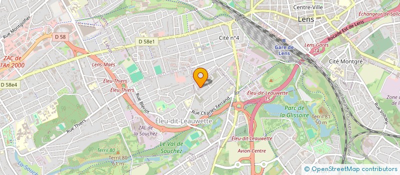 localisation de l'entreprise MONSIEUR FREDDY MASCLEF  LENS