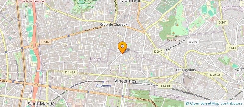 localisation de l'entreprise MONSIEUR FREDDY MOUCHARD à VINCENNES