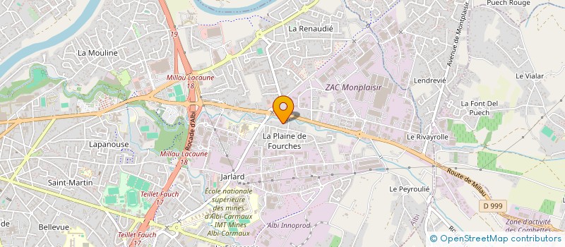 localisation de l'entreprise MONSIEUR FREDDY RAVIART à ALBI