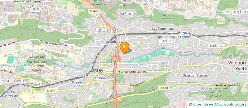localisation de l'entreprise MONSIEUR FREDDY RENAUD à ORSAY