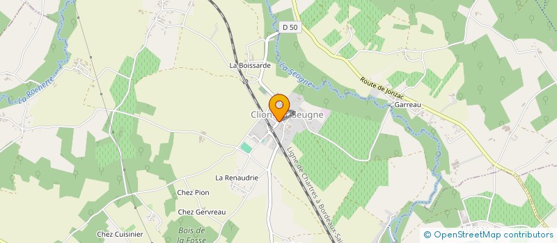 localisation de l'entreprise MONSIEUR FREDDY SAUNIER à CLION