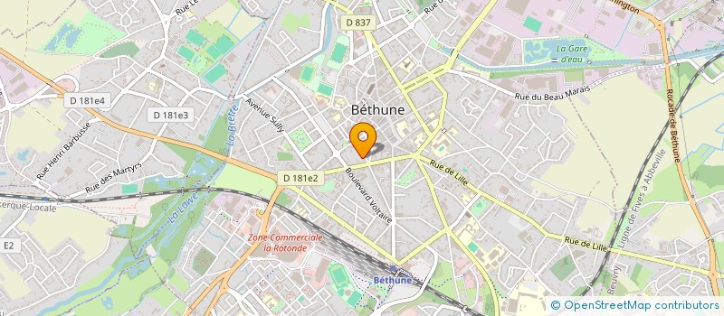 localisation de l'entreprise MONSIEUR FREDDY VALLEE  BETHUNE