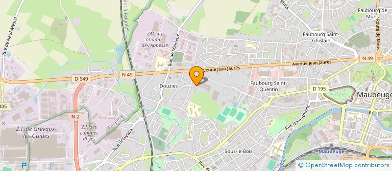 localisation de l'entreprise MONSIEUR FREDERIC AJZENLEFEL  MAUBEUGE