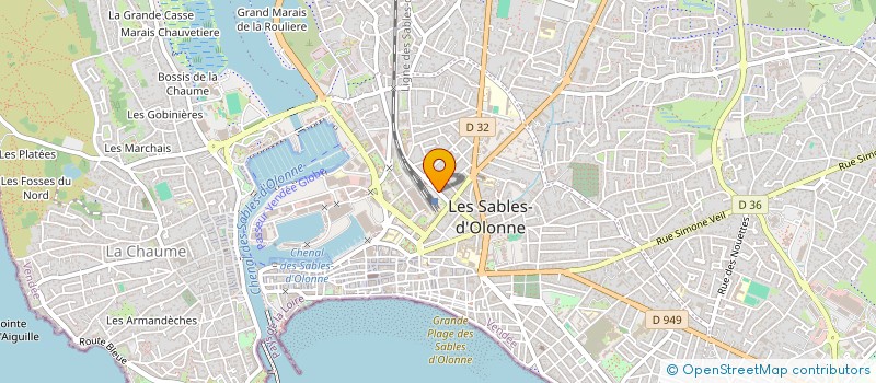 localisation de l'entreprise MONSIEUR FREDERIC ANFRAY à LES SABLES D'OLONNE