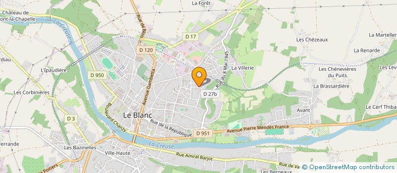 localisation de l'entreprise MONSIEUR FREDERIC ANTIGNY à LE BLANC