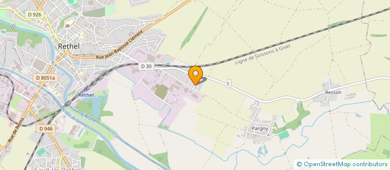 localisation de l'entreprise MONSIEUR FREDERIC ANTOINE  RETHEL