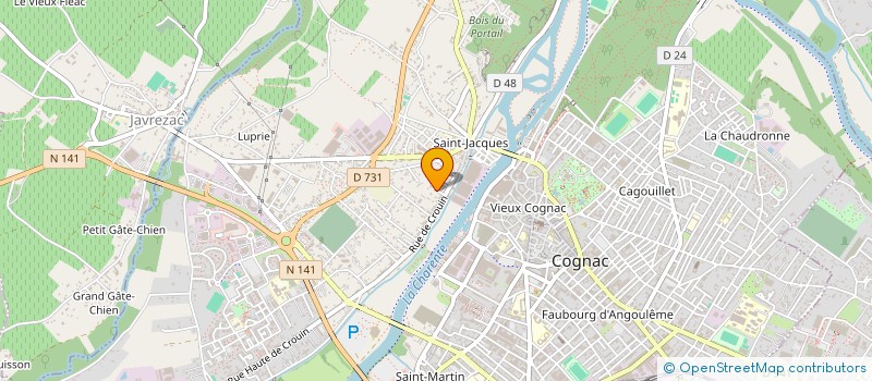 localisation de l'entreprise MONSIEUR FREDERIC-ANTOINE GAILLEDREAU à COGNAC