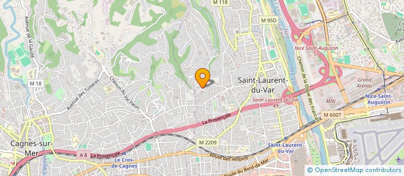 localisation de l'entreprise MONSIEUR FREDERIC ARSENE à SAINT-LAURENT-DU-VAR