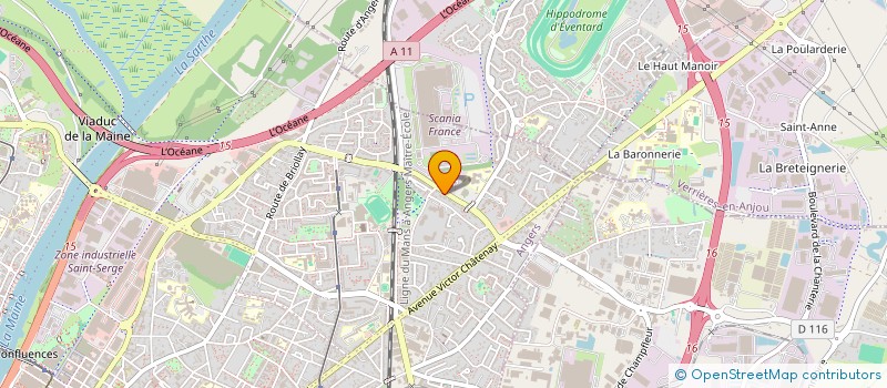 localisation de l'entreprise MONSIEUR FREDERIC AUBERT  ANGERS