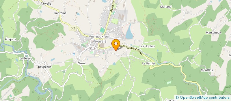 localisation de l'entreprise MONSIEUR FREDERIC AUNAVE à VERNOUX-EN-VIVARAIS