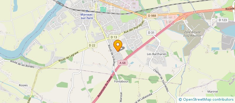 localisation de l'entreprise MONSIEUR FREDERIC AUTEXIER à MARSSAC-SUR-TARN