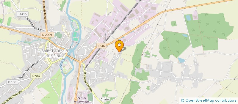 localisation de l'entreprise MONSIEUR FREDERIC BALLATORE à SAINT-POURCAIN-SUR-SIOULE