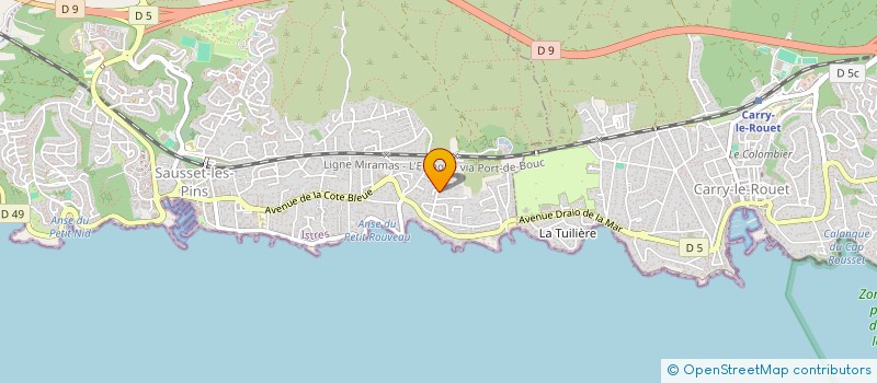 localisation de l'entreprise MONSIEUR FREDERIC BALMENS  SAUSSET-LES-PINS