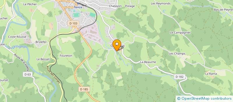 localisation de l'entreprise MONSIEUR FREDERIC BANCEL  TENCE