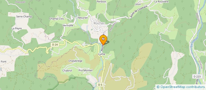 localisation de l'entreprise MONSIEUR FREDERIC BARBIER  CHASSIERS