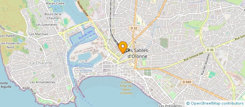 localisation de l'entreprise MONSIEUR FREDERIC BAREIL à LES SABLES D'OLONNE
