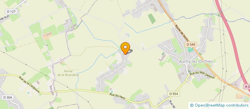 localisation de l'entreprise MONSIEUR FREDERIC BARISEAUX  AUCHY-LEZ-ORCHIES