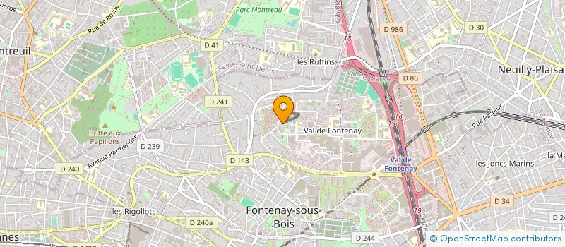 localisation de l'entreprise MONSIEUR FREDERIC BARJAUD à FONTENAY-SOUS-BOIS