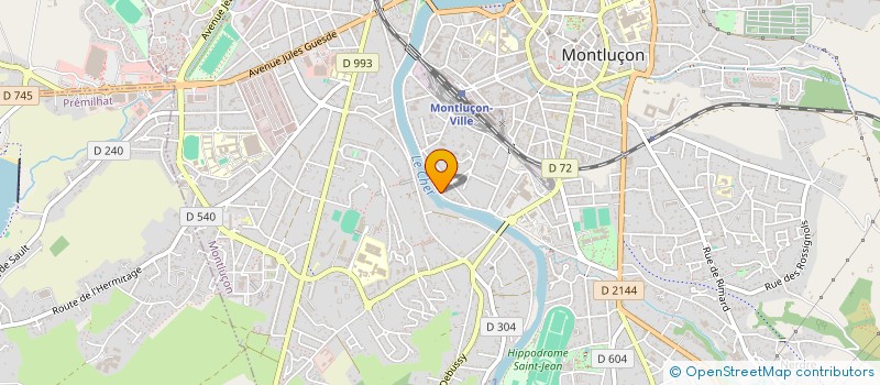 localisation de l'entreprise MONSIEUR FREDERIC BARRAUD  MONTLUCON